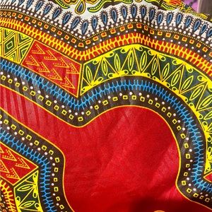 African Pasley Window panels and matching throw pillow set